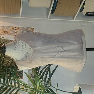 Jennifer Lopez Rose/Tan slightly sheer top